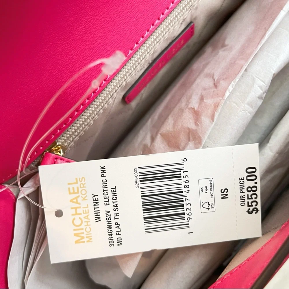 🌸NeW! Michael Kors Whitney Flap Satchel - Picture 5 of 10